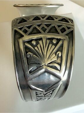 Silpada Sterling Silver Wide Hinge Cuff Bracelet B3322 Willow